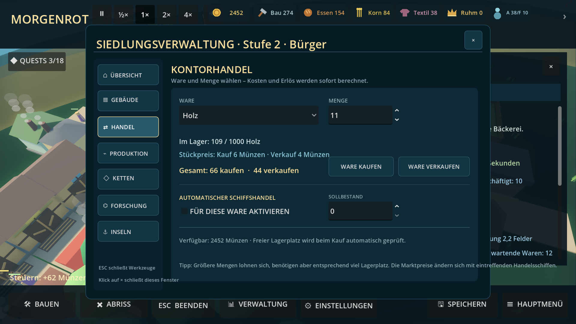 Screenshot aus Morgenrot